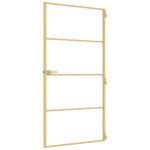 vidaXL Ușă interior Slim auriu 102,5x201,5cm sticlă temperată/aluminiu