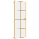vidaXL Ușă interior Slim auriu 76x201,5 cm sticlă securizată/aluminiu