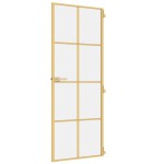 vidaXL Ușă interior Slim auriu 76x201,5 cm sticlă securizată/aluminiu