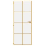 vidaXL Ușă de interior Slim auriu 83x201,5cm sticlă temperată/aluminiu vidaXL Ușă de interior Slim auriu 83x201,5cm sticlă temperată/aluminiu