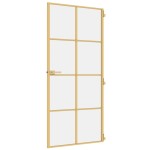 vidaXL Ușă interioară Slim auriu 93x201,5cm sticlă securizată/aluminiu