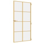 vidaXL Ușă interior Slim auriu 102,5x201,5cm sticlă temperată/aluminiu vidaXL Ușă interior Slim auriu 102,5x201,5cm sticlă temperată/aluminiu
