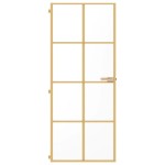 vidaXL Ușă de interior Slim auriu 83x201,5cm sticlă temperată/aluminiu vidaXL Ușă de interior Slim auriu 83x201,5cm sticlă temperată/aluminiu