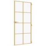 vidaXL Ușă interioară Slim auriu 93x201,5cm sticlă securizată/aluminiu vidaXL Ușă interioară Slim auriu 93x201,5cm sticlă securizată/aluminiu