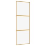 vidaXL Ușă glisantă auriu 76x205 cm sticlă ESG transparentă/aluminiu