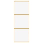 vidaXL Ușă glisantă auriu 76x205 cm sticlă ESG transparentă/aluminiu