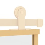 vidaXL Ușă glisantă auriu 76x205 cm sticlă ESG transparentă/aluminiu