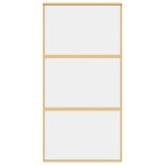 vidaXL Ușă glisantă, auriu, 102,5x205 cm, sticlă ESG mată și aluminiu