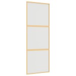 vidaXL Ușă glisantă, auriu, 76x205 cm, sticlă ESG mată și aluminiu