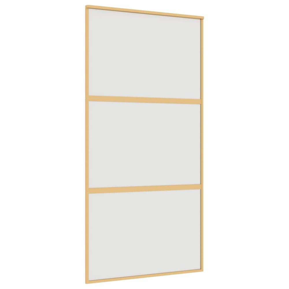 vidaXL Ușă glisantă, auriu, 102,5x205 cm, sticlă ESG mată și aluminiu