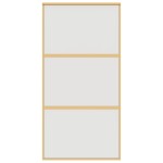 vidaXL Ușă glisantă, auriu, 102,5x205 cm, sticlă ESG mată și aluminiu