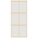 vidaXL Ușă glisantă, auriu, 90x205 cm, sticlă ESG mată și aluminiu