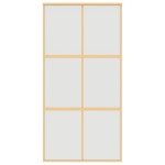 vidaXL Ușă glisantă, auriu, 102,5x205 cm, sticlă ESG mată și aluminiu