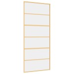 vidaXL Ușă glisantă, auriu, 90x205 cm, sticlă ESG mată și aluminiu