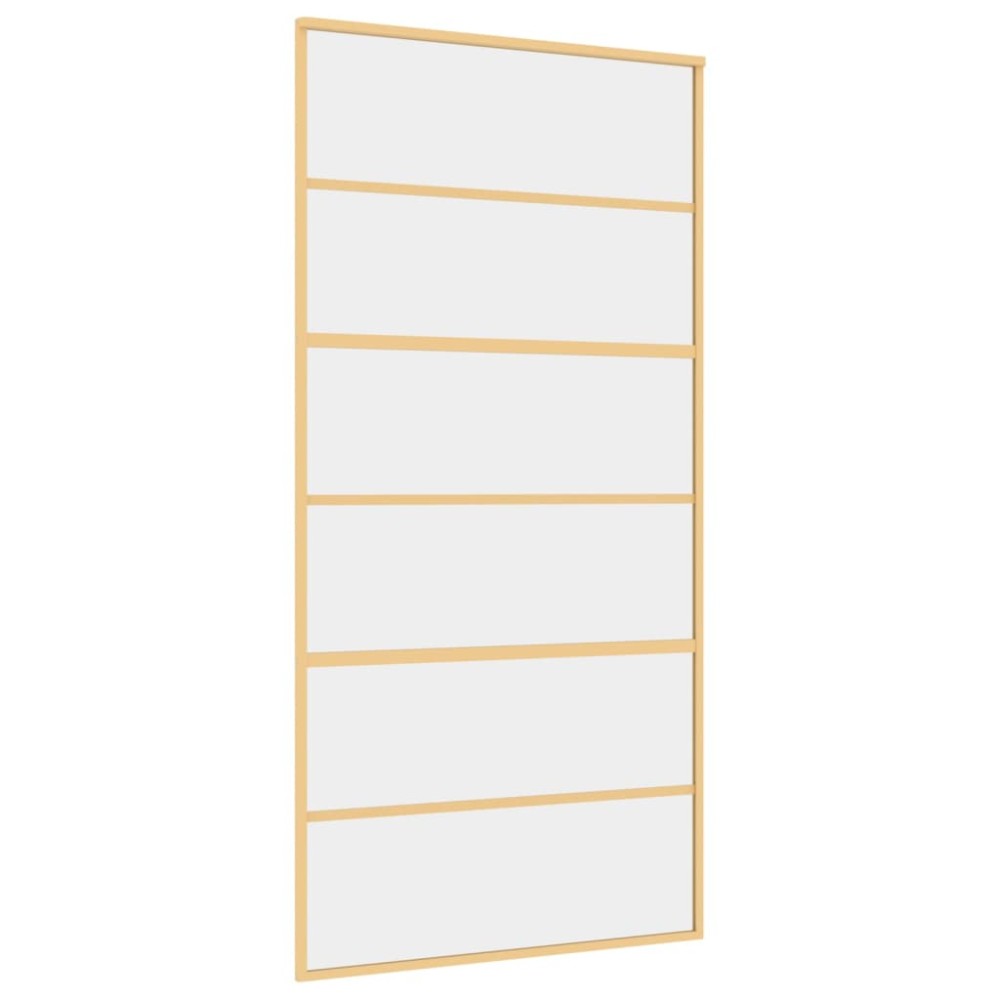 vidaXL Ușă glisantă, auriu, 102,5x205 cm, sticlă ESG mată și aluminiu