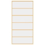 vidaXL Ușă glisantă, auriu, 102,5x205 cm, sticlă ESG mată și aluminiu