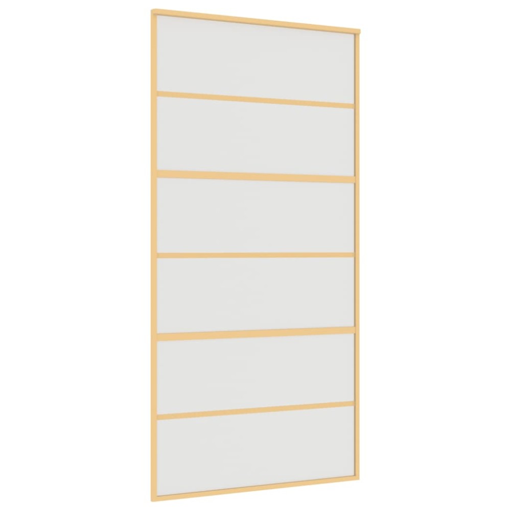 vidaXL Ușă glisantă, auriu, 102,5x205 cm, sticlă ESG mată și aluminiu