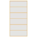vidaXL Ușă glisantă, auriu, 102,5x205 cm, sticlă ESG mată și aluminiu