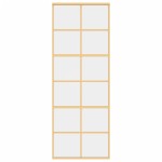 vidaXL Ușă glisantă auriu 76x205 cm sticlă ESG transparentă/aluminiu