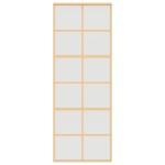 vidaXL Ușă glisantă, auriu, 76x205 cm, sticlă ESG mată și aluminiu
