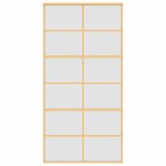 vidaXL Ușă glisantă, auriu, 102,5x205 cm, sticlă ESG mată și aluminiu
