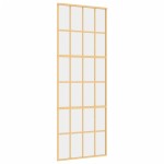 vidaXL Ușă glisantă auriu 76x205 cm sticlă ESG transparentă/aluminiu