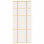 vidaXL Ușă glisantă, auriu, 90x205 cm, sticlă ESG mată și aluminiu