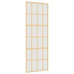 vidaXL Ușă glisantă, auriu, 76x205 cm, sticlă ESG mată și aluminiu
