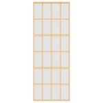 vidaXL Ușă glisantă, auriu, 76x205 cm, sticlă ESG mată și aluminiu