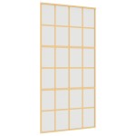 vidaXL Ușă glisantă, auriu, 102,5x205 cm, sticlă ESG mată și aluminiu