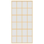 vidaXL Ușă glisantă, auriu, 102,5x205 cm, sticlă ESG mată și aluminiu