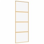 vidaXL Ușă glisantă auriu 76x205 cm sticlă ESG transparentă/aluminiu