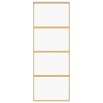 vidaXL Ușă glisantă auriu 76x205 cm sticlă ESG transparentă/aluminiu