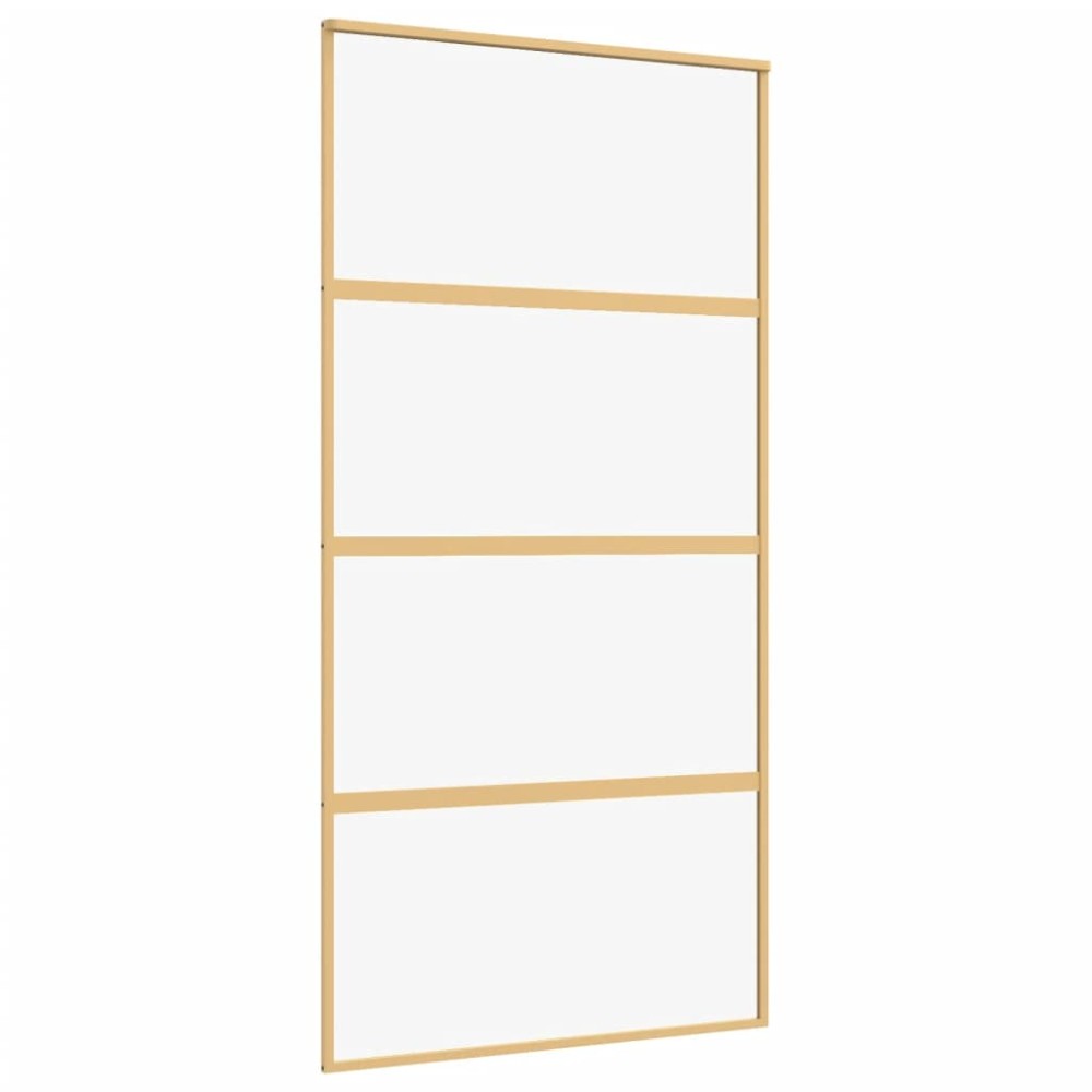 vidaXL Ușă glisantă, auriu, 102,5x205 cm, sticlă ESG mată și aluminiu