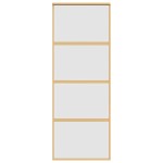 vidaXL Ușă glisantă, auriu, 76x205 cm, sticlă ESG mată și aluminiu