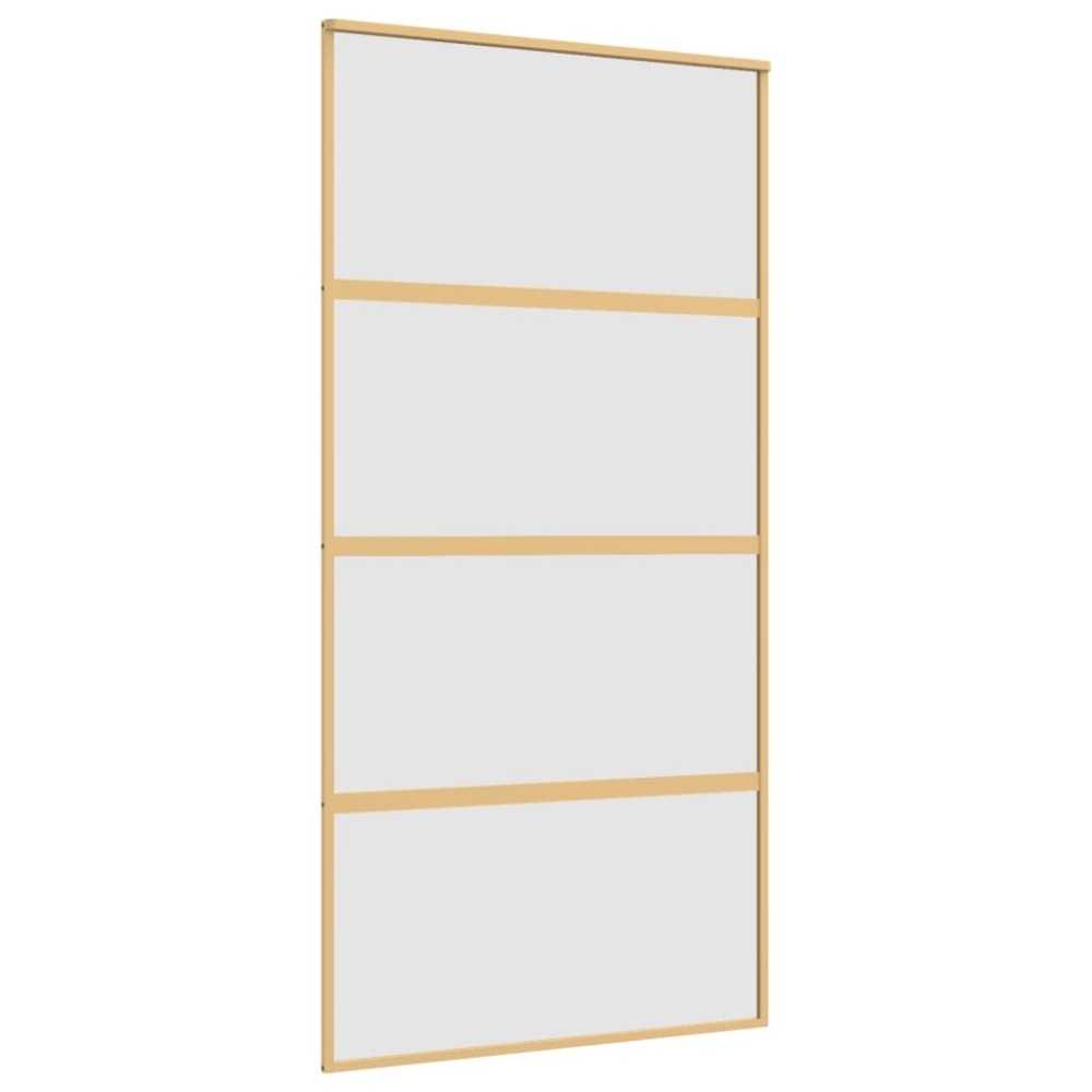 vidaXL Ușă glisantă, auriu, 102,5x205 cm, sticlă ESG mată și aluminiu