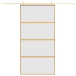 vidaXL Ușă glisantă, auriu, 102,5x205 cm, sticlă ESG mată și aluminiu vidaXL Ușă glisantă, auriu, 102,5x205 cm, sticlă ESG mată și aluminiu