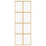 vidaXL Ușă glisantă auriu 76x205 cm sticlă ESG transparentă/aluminiu