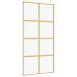 vidaXL Ușă glisantă, auriu, 102,5x205 cm, sticlă ESG mată și aluminiu