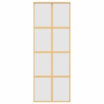 vidaXL Ușă glisantă, auriu, 76x205 cm, sticlă ESG mată și aluminiu