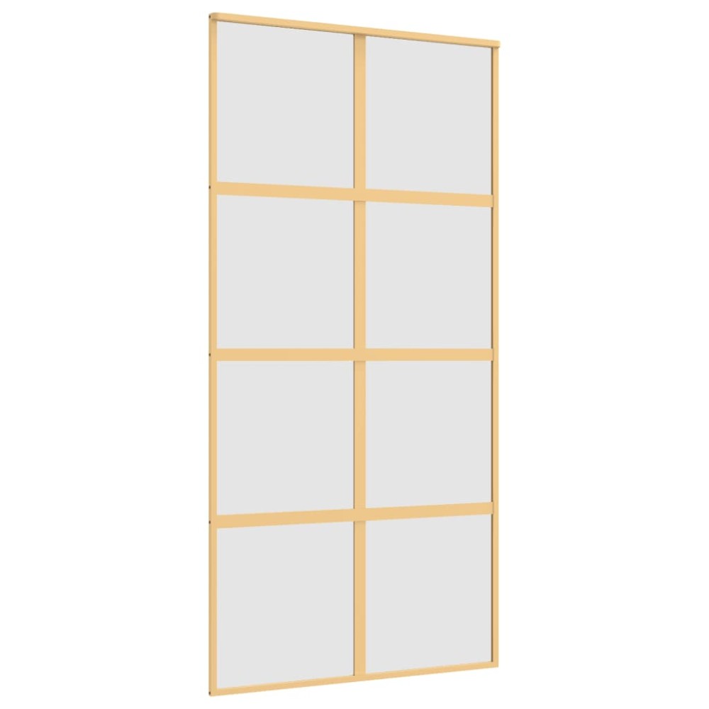 vidaXL Ușă glisantă, auriu, 102,5x205 cm, sticlă ESG mată și aluminiu