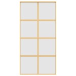 vidaXL Ușă glisantă, auriu, 102,5x205 cm, sticlă ESG mată și aluminiu