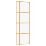 vidaXL Ușă glisantă auriu 76x205 cm sticlă ESG transparentă/aluminiu