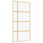 vidaXL Ușă glisantă, auriu, 102,5x205 cm, sticlă ESG mată și aluminiu