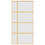 vidaXL Ușă glisantă, auriu, 102,5x205 cm, sticlă ESG mată și aluminiu
