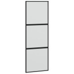 vidaXL Ușă glisantă, negru, 76x205 cm, sticlă securizată și aluminiu