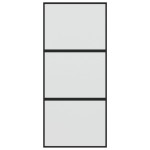 vidaXL Ușă glisantă, negru, 90x205 cm, sticlă securizată și aluminiu