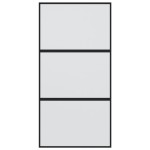 vidaXL Ușă glisantă, negru, 102,5x205 cm, sticlă securizată/aluminiu