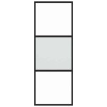 vidaXL Ușă glisantă, negru, 76x205 cm, sticlă securizată și aluminiu