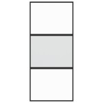 vidaXL Ușă glisantă, negru, 90x205 cm, sticlă securizată și aluminiu